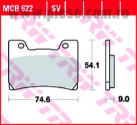 Set placute frana fata TRW MCB622 - Yamaha FZR 500 Genesis (90-94) - FZR 600 Genesis (90-95) - TDM 850 (96-01) - VMX 1200 V-Max